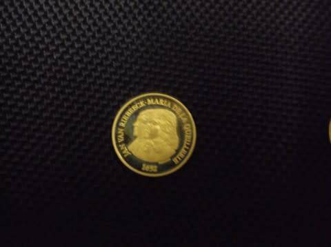 GOLD 1/10 OZ SOUTH AFRICA VAN RIEBEECK COINS / SA HISTORICAL MINT X 2 COINS